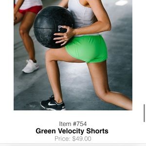 Zyia green velocity shorts size small